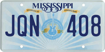 MS license plate JQN408