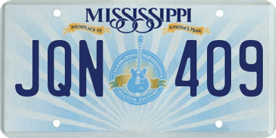 MS license plate JQN409