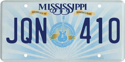 MS license plate JQN410