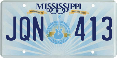 MS license plate JQN413
