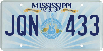 MS license plate JQN433