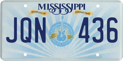MS license plate JQN436