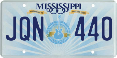 MS license plate JQN440