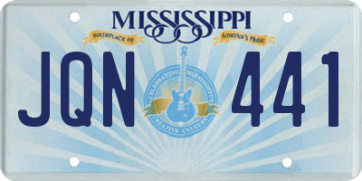MS license plate JQN441