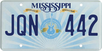 MS license plate JQN442