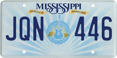 MS license plate JQN446