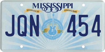 MS license plate JQN454