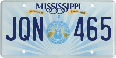 MS license plate JQN465