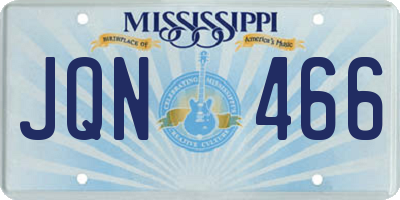 MS license plate JQN466
