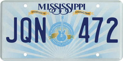 MS license plate JQN472