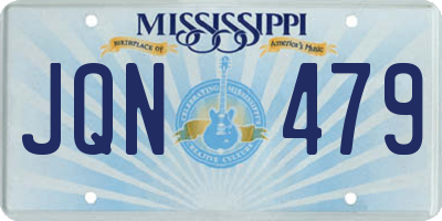 MS license plate JQN479