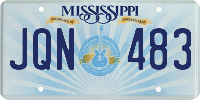 MS license plate JQN483