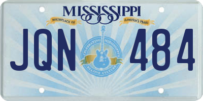 MS license plate JQN484