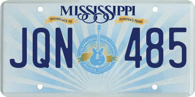 MS license plate JQN485