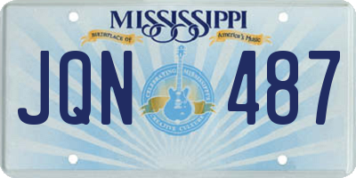MS license plate JQN487