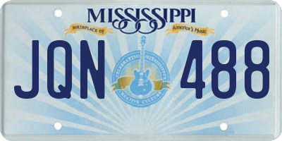 MS license plate JQN488