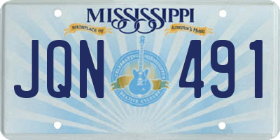 MS license plate JQN491