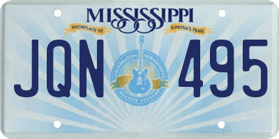 MS license plate JQN495