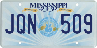 MS license plate JQN509