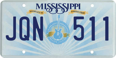 MS license plate JQN511