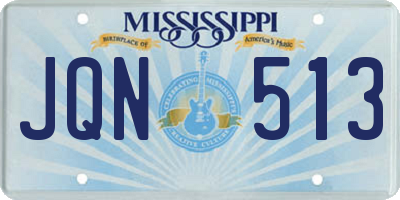 MS license plate JQN513