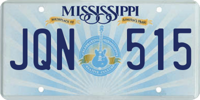 MS license plate JQN515