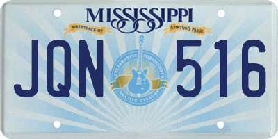 MS license plate JQN516