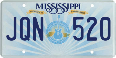 MS license plate JQN520