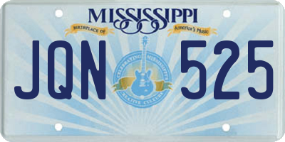 MS license plate JQN525