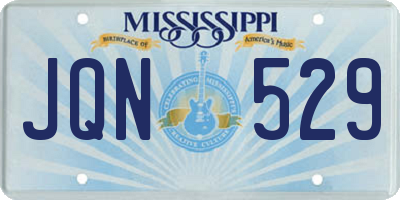 MS license plate JQN529