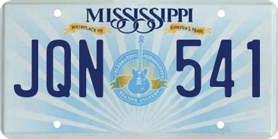 MS license plate JQN541