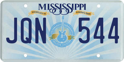 MS license plate JQN544