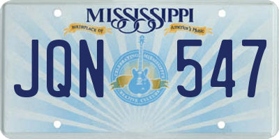 MS license plate JQN547
