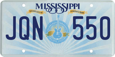 MS license plate JQN550