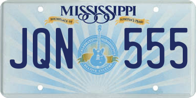 MS license plate JQN555