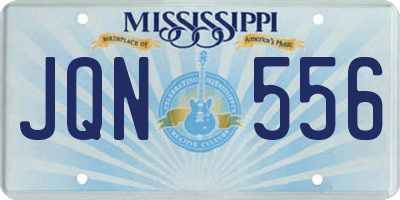 MS license plate JQN556