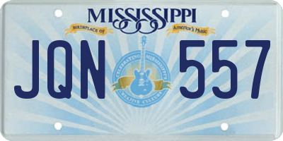 MS license plate JQN557