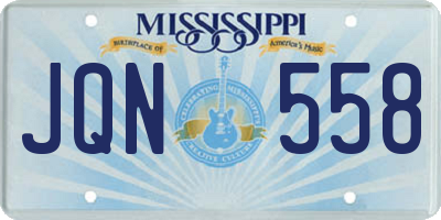 MS license plate JQN558