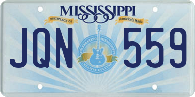 MS license plate JQN559