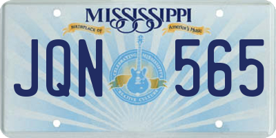 MS license plate JQN565
