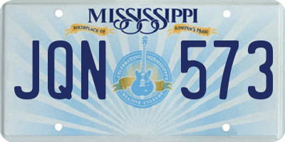 MS license plate JQN573
