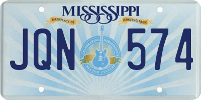 MS license plate JQN574