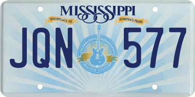 MS license plate JQN577