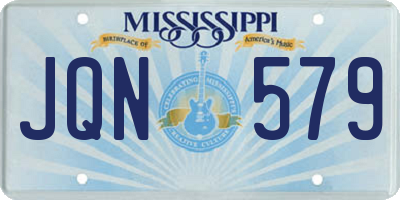 MS license plate JQN579