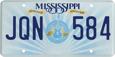 MS license plate JQN584