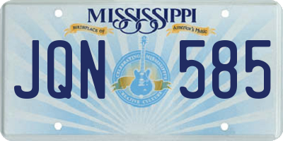 MS license plate JQN585