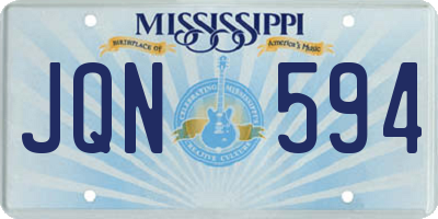 MS license plate JQN594