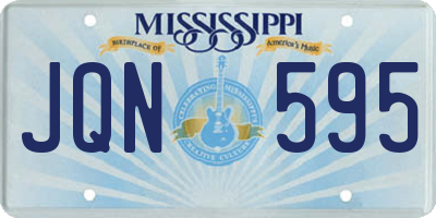 MS license plate JQN595