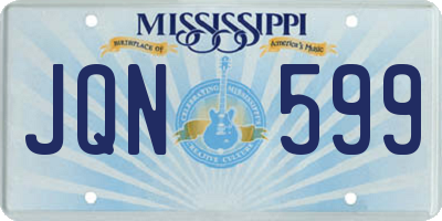 MS license plate JQN599