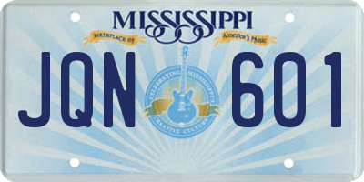 MS license plate JQN601